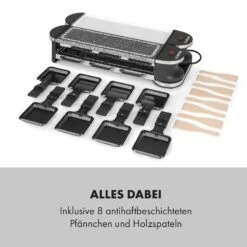 Tenderloin 50/50 Raclette-Grill 1200W 8 Personen Natursteinplatte Metallgrillplatte -Heimladen 10035260 de 0007 logo