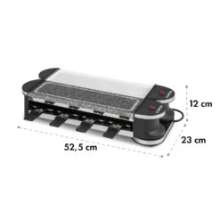 Tenderloin 50/50 Raclette-Grill 1200W 8 Personen Natursteinplatte Metallgrillplatte -Heimladen 10035260 yy 0008 logo Klarstein Tenderloin 50 50 Raclettegrill weiss