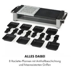 Bistecca Raclette 1200W Metall / Stein 8 Personen Kontroll-LED -Heimladen 10035293 de 0006 logo