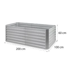 High Grow Straight Hochbeet 200x60x100cm 1200l Stahl -Heimladen 10035351 yy 0008 logo blumfeldt High Grow Straight 200x60x100cm silber
