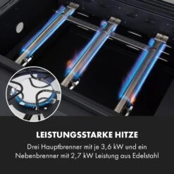 Kingsville Smoker Kombigrill Gas Kohle Smoker 13,5kW 3+1 Brenner -Heimladen 10035409 de 0005 logo