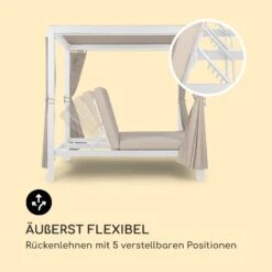 Eremitage Double XL Sunbed 2 Pers Stahl-Rahmen Sonnendach Vorhänge -Heimladen 10035430 de 0007 logo