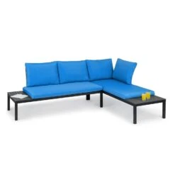 Cartagena Lounger 2 Zweisitzer Mit Tisch Stahl Polyester