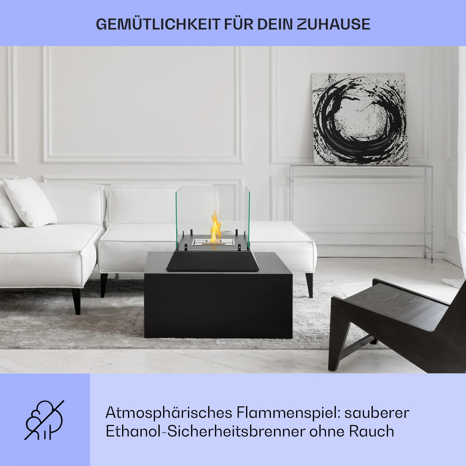 Phantasma Cubo Ethanol-Kamin Rauch- & Geruchlos Edelstahl-Brenner Sicherheitsglas 6 Phantasma Cubo Ethanol-Kamin Rauch- & Geruchlos Edelstahl-Brenner Sicherheitsglas – Bild 4