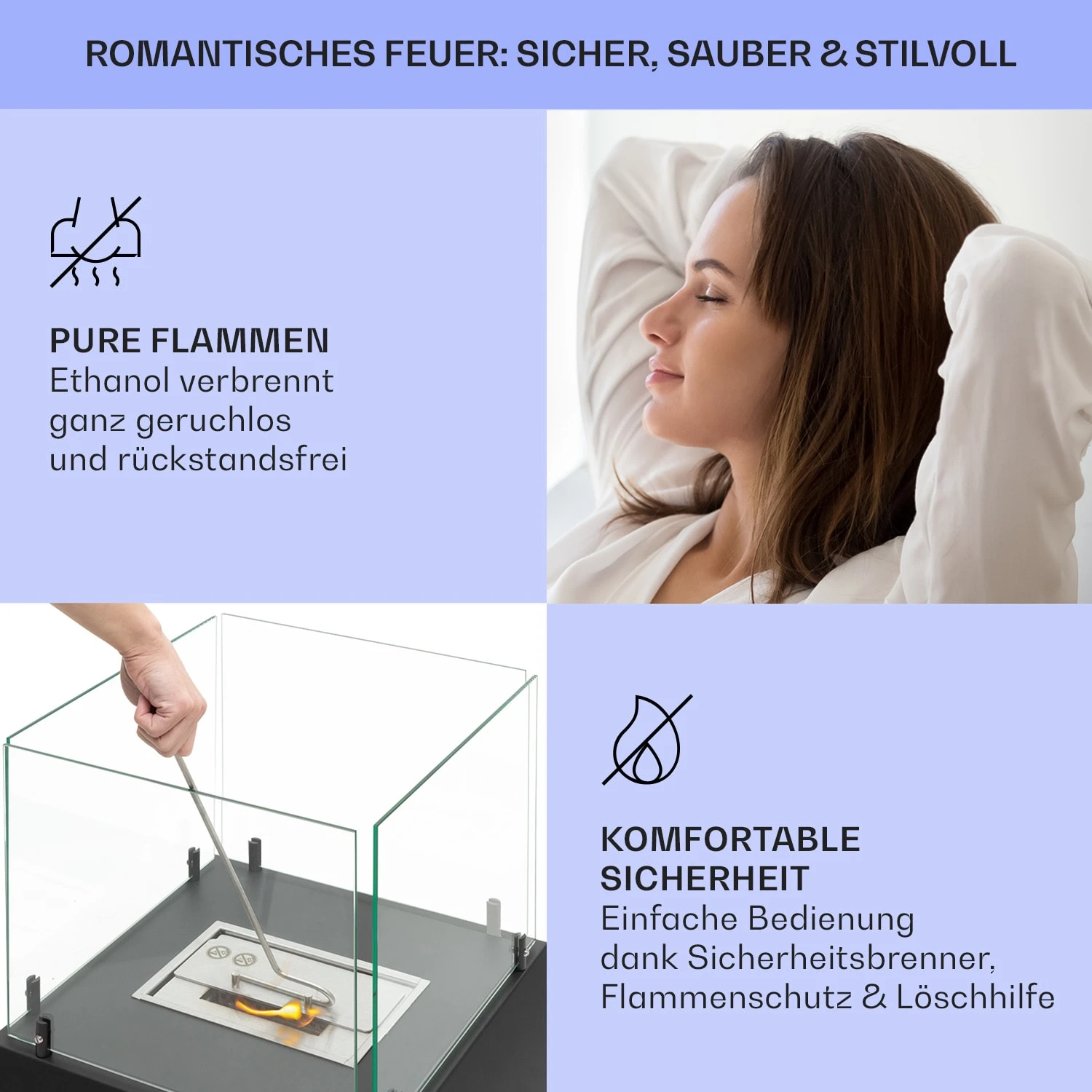 Phantasma Cubo Ethanol-Kamin Rauch- & Geruchlos Edelstahl-Brenner Sicherheitsglas 8 Phantasma Cubo Ethanol-Kamin Rauch- & Geruchlos Edelstahl-Brenner Sicherheitsglas – Bild 6