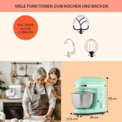 Bella Elegance Küchenmaschine 2000W 2,7PS 5,2 Ltr Edelstahl BPA-frei -Heimladen 10035520 de 0005 usp