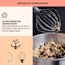 Bella Elegance Küchenmaschine 2000W 2,7PS 5,2 Ltr Edelstahl BPA-frei -Heimladen 10035520 de 0006 usp