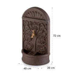 Blumquell Solarbrunnen LED 5 M Kabel Kunststein Solarpanel -Heimladen 10035542 yy 0008 logo blumfeldt Blumquell Solarbrunnen braun