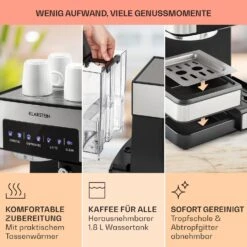 Arabica Comfort Espressomaschine 1350W 20 Bar 1,8l Touch-Bedienfeld -Heimladen 10035655 de 0006 usp