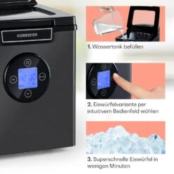 Icemeister 2G Eiswürfelmaschine 12kg/24h LC-Display Edelstahl 12 Icemeister 2G Eiswürfelmaschine 12kg/24h LC-Display Edelstahl -Heimladen 10035712 de 0004 usp