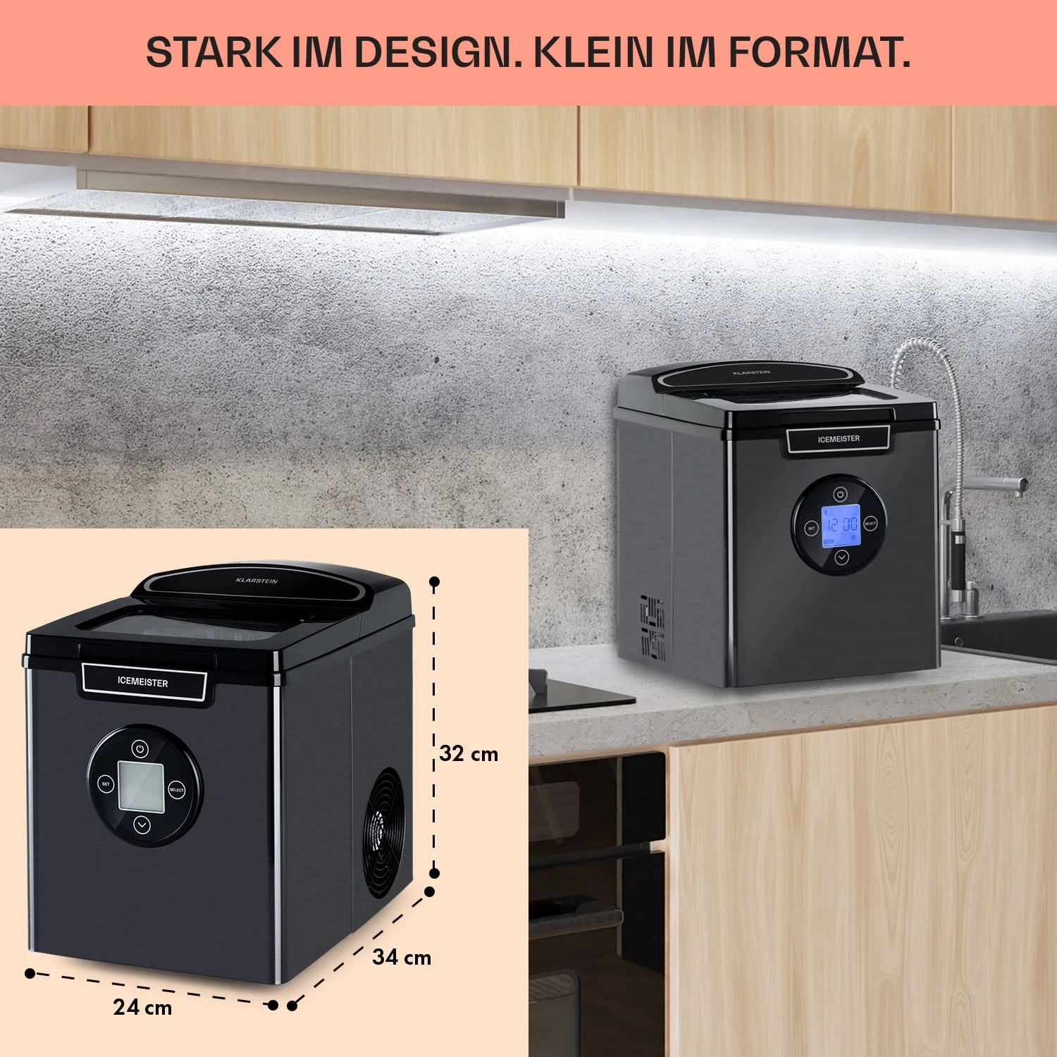 Icemeister 2G Eiswürfelmaschine 12kg/24h LC-Display Edelstahl 8 Icemeister 2G Eiswürfelmaschine 12kg/24h LC-Display Edelstahl – Bild 6