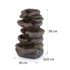 Stonehenge Solarbrunnen LED-Beleuchtung Polyresin Lithium-Ionen-Akku -Heimladen 10035727 yy 0008 dimensions