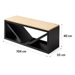 Kindlewood L Black Holzspeicher Sitzbank 104x40x35cm Bambus Zink -Heimladen 10035762 yy 0006 logo