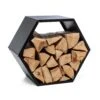 Hexawood Black Holzspeicher Hexagon-Form 50,2x58x32cm -Heimladen 10035764 yy 0001 titel