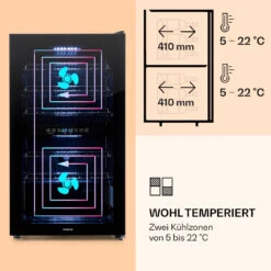 Shiraz 29 Duo Weinkühlschrank 2 Zonen 80L/29 Flaschen 5-22°C Touch -Heimladen 10035846 de 0003 logo