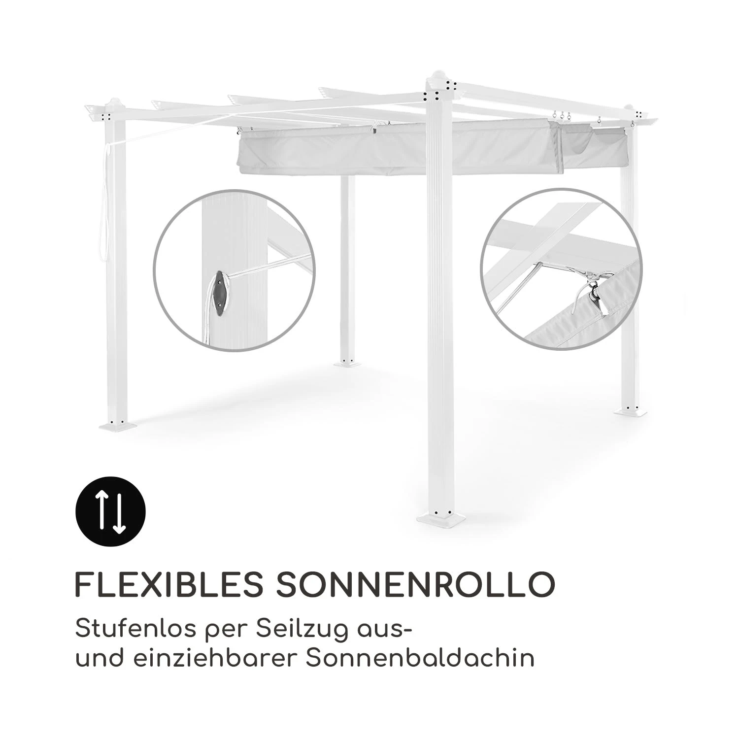 Pantheon Pergola Aluminiumkantrohr 3x3m 4 Eckpfosten Wasserabweisend 6 Pantheon Pergola Aluminiumkantrohr 3x3m 4 Eckpfosten Wasserabweisend – Bild 4