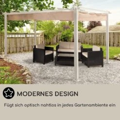 Pantheon Pergola Aluminiumkantrohr 3x4m 4 Eckpfosten Wasserabweisend -Heimladen 10035878 DE 0006 usp