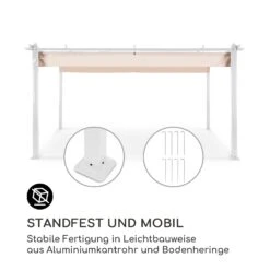 Pantheon Pergola Aluminiumkantrohr 3x4m 4 Eckpfosten Wasserabweisend -Heimladen 10035878 de 0003 logo