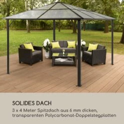 Pantheon Solid Sky Ambient Solar Pavillon 3x4m Polycarbonat Aluminium -Heimladen 10035907 de 0007 logo