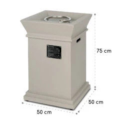 Prati Gas-Feuerstelle 13 KW Elektrisches Zündsystem Lavasteine Inkl. Regenschutz -Heimladen 10035935 yy 0008 dimensions