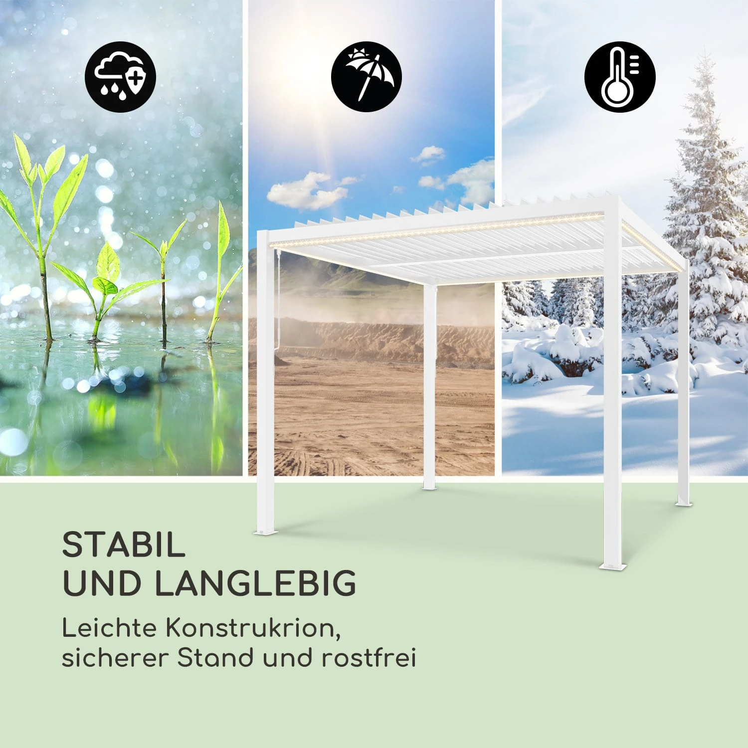 Pantheon Climax Ambient 3x3 M 4 Eckpfosten Bioklimatisches Dach 8 Pantheon Climax Ambient 3x3 M 4 Eckpfosten Bioklimatisches Dach – Bild 6