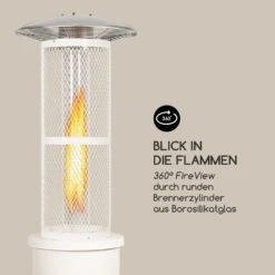 Goldflame Terrassenheizstrahler Gasheizer 11,2 KW Temperglas Mobil Edelstahl -Heimladen 10035962 de 0006 logo