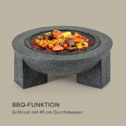 Troja Feuerschale Grill Ø 75 Cm Funkenfang Stahl Kunststein Feuerfest -Heimladen 10035976 de 0003 logo