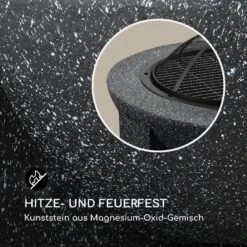 Troja Feuerschale Grill Ø 75 Cm Funkenfang Stahl Kunststein Feuerfest -Heimladen 10035976 de 0004 logo