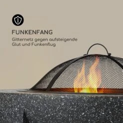 Troja Feuerschale Grill Ø 75 Cm Funkenfang Stahl Kunststein Feuerfest -Heimladen 10035976 de 0005 logo