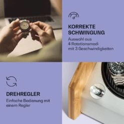Garonne 2 Uhrenbeweger 1 Drehteller 2 Uhren 3 Speeds 4 Modi Bambus -Heimladen 10036041 de 0003 logo