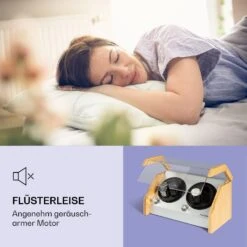 Garonne 4 Uhrenbeweger, 2 Drehteller, 4 Uhren, 3 Geschwindigkeiten, 4 Modi, Bambus -Heimladen 10036042 de 0004 logo