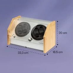 Garonne 4 Uhrenbeweger, 2 Drehteller, 4 Uhren, 3 Geschwindigkeiten, 4 Modi, Bambus -Heimladen 10036042 yy 0005 logo