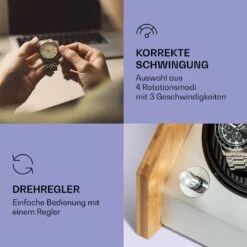 Garonne 6 Uhrenbeweger 6 Uhren 3 Geschwindigkeiten 4 Modi Bambus -Heimladen 10036043 de 0003 logo