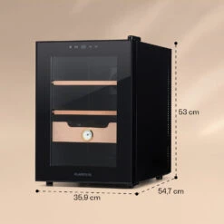 Klarstein El Presidente 37 Zigarren-Humidor 37L 2 Einschübe 1 Fach Zedernholz -Heimladen 10036101 yy 0007 logo