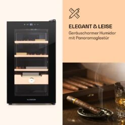 Klarstein El Presidente 48 Zigarren-Humidor 48L 3 Einschübe 1 Fach Zedernholz -Heimladen 10036103 de 0003 logo