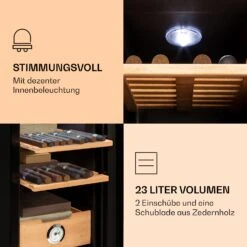 El Presidente 23 Humidor 45 W Touch Buchenholz 23L LED -Heimladen 10036106 de 0006 logo