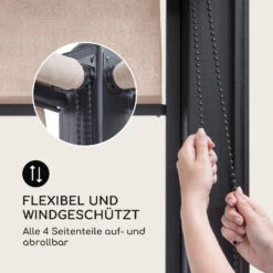 Pantheon Cortina Pergola Ersatzseitenwand Set: 4 Wände 200 G/m² Polyester-Tuch 3x3m -Heimladen 10036116 de 0005 logo