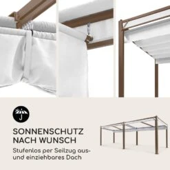 Pantheon Cortina Pergola Ersatzdach 200 G/m² Polyester-Tuch 3x6 M Inkl. Seilzug -Heimladen 10036132 de 0003 logo