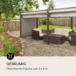 Pantheon Cortina Pergola Ersatzdach 200 G/m² Polyester-Tuch 3x6 M Inkl. Seilzug -Heimladen 10036132 de 0004 logo