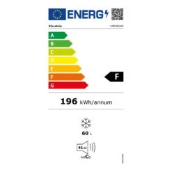 Pluto 60L Gefrierschrank 4-Sterne 60 Liter Bis -18 °C -Heimladen 10036160 energy label