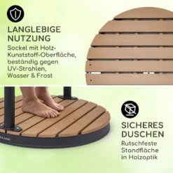 Sumatra Falls Round Gartendusche WPC Aluminium Ø 80 Cm Rund -Heimladen 10036348 de 0003 usp