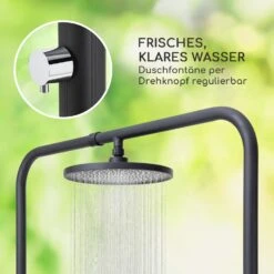 Sumatra Falls Round Gartendusche WPC Aluminium Ø 80 Cm Rund -Heimladen 10036348 de 0004 usp