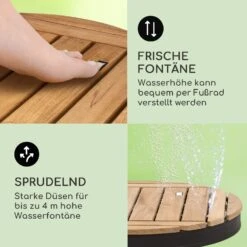 Sumatra Teak Round Gartendusche Aluminium Teakholz Tragegriff -Heimladen 10036351 de 0004 usp