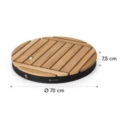 Sumatra Teak Round Gartendusche Aluminium Teakholz Tragegriff -Heimladen 10036351 yy 0011 dimensions
