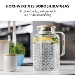 Glaswerk Livenza Wasserkrug 1,5 Liter Borosilikatglas Edelstahlsieb Deckel -Heimladen 10036358 de 0003 logo