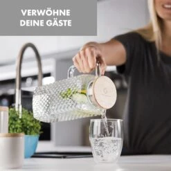 Glaswerk Livenza Wasserkrug 1,5 Liter Borosilikatglas Edelstahlsieb Deckel -Heimladen 10036358 de 0004 logo