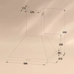 Victoria Dunstabzugshaube 60cm Retro-Design 644,5m³/h 2 LED-Lampen -Heimladen 10036449 de 0006 logo