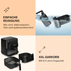 AeroVital Deluxe Heißluftfritteuse 1700W 5,4 Liter Edelstahl 14 AeroVital Deluxe Heißluftfritteuse 1700W 5,4 Liter Edelstahl -Heimladen 10036476 de 0006 logo