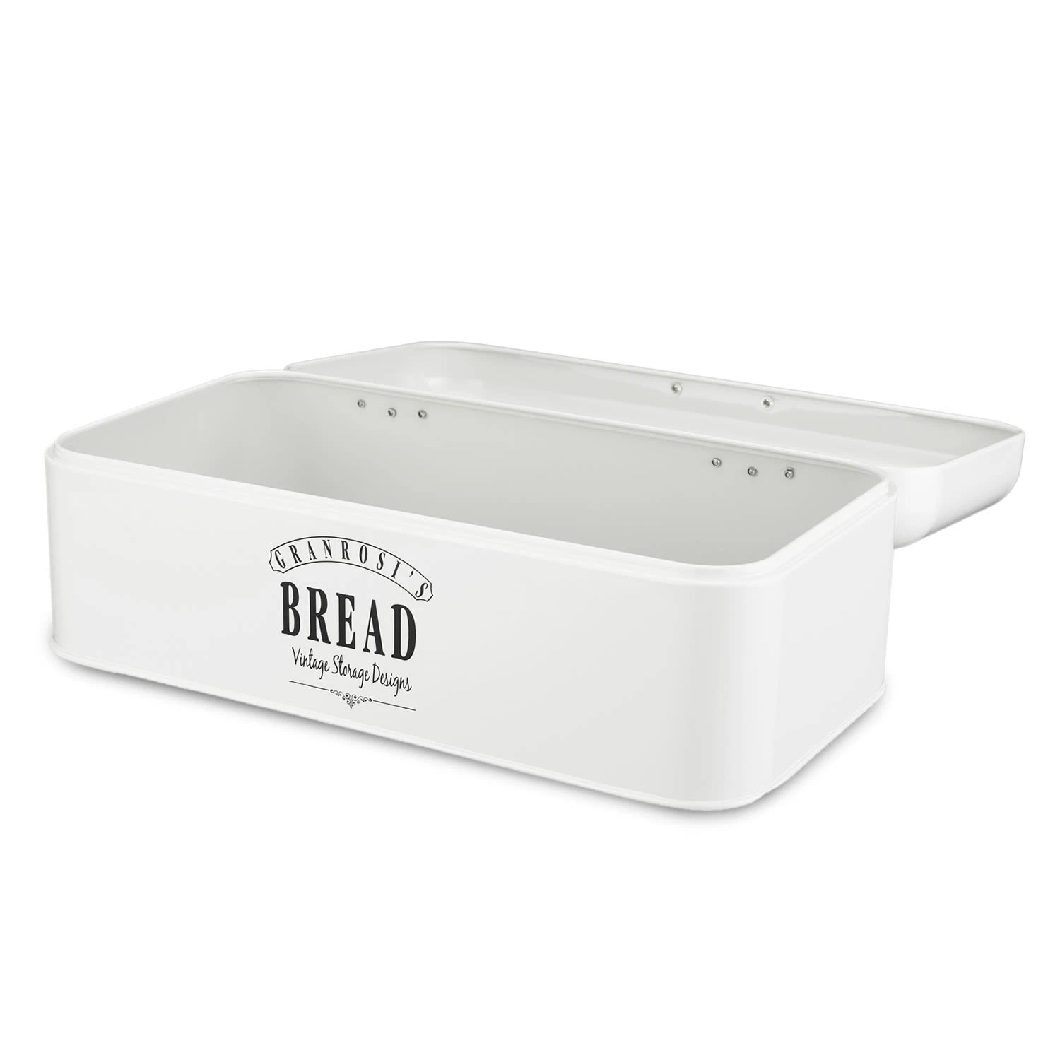 Delaware Brotkasten Metall 42x16x24,5 Cm Klappdeckel Lüftungslöcher 5 Delaware Brotkasten Metall 42x16x24,5 Cm Klappdeckel Lüftungslöcher – Bild 3