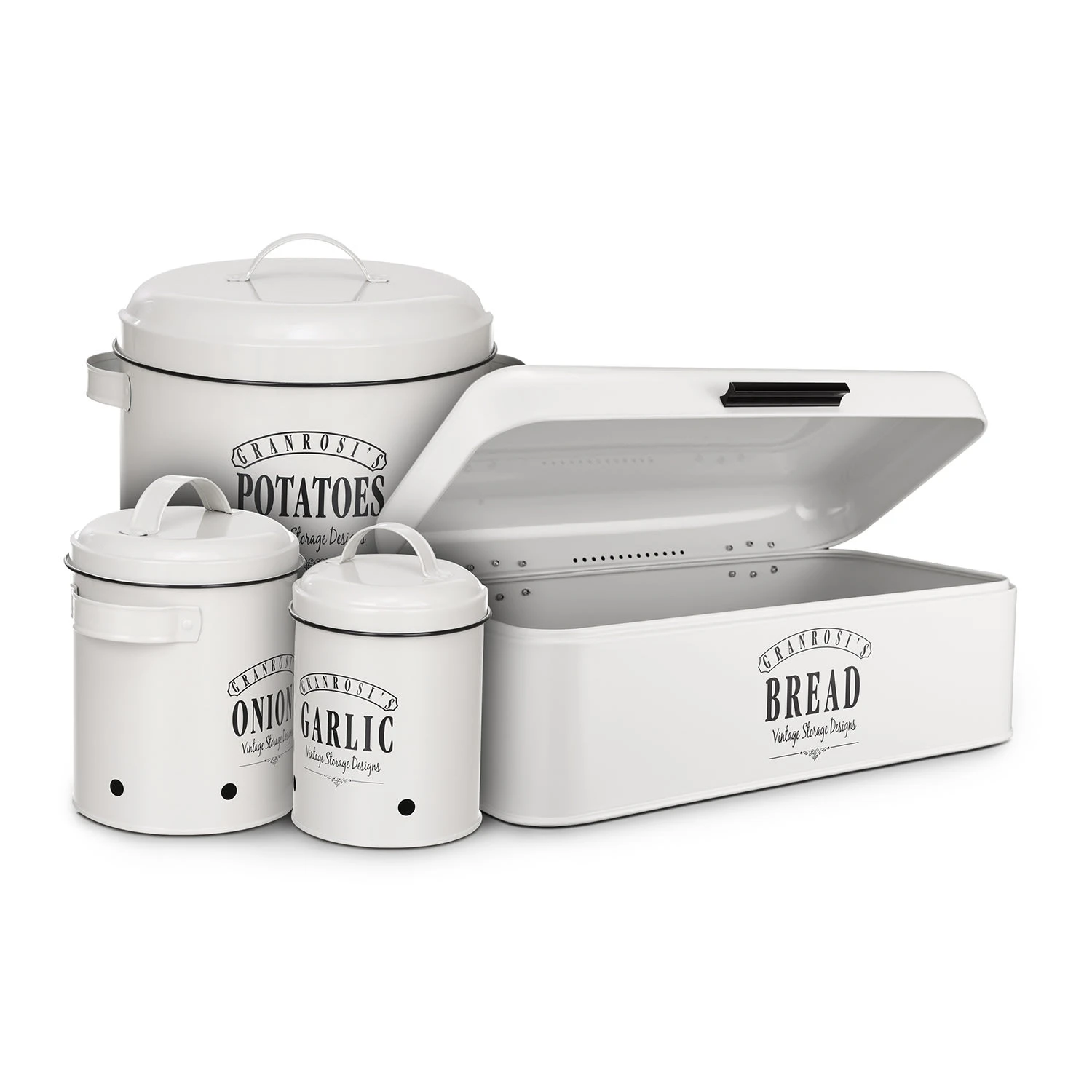 Delaware Brotkasten Metall 42x16x24,5 Cm Klappdeckel Lüftungslöcher 8 Delaware Brotkasten Metall 42x16x24,5 Cm Klappdeckel Lüftungslöcher – Bild 6